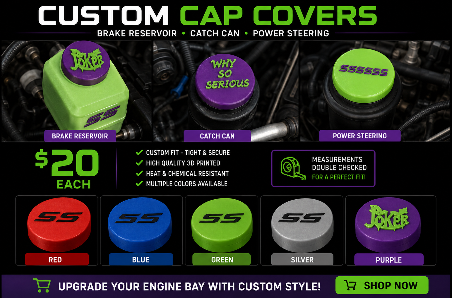 Brake Cap, & power steering cap